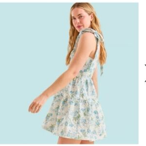 Altar'd State Blue and Green Floral Dress